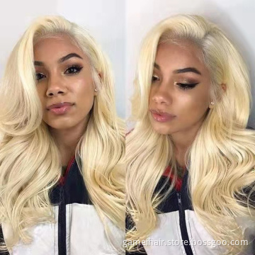 wholesale 150% Density 13x4 613Honey Blonde Lace Front Human Hair Wig Body WaveTransparent Lace Brazilian 100% virgin human hair